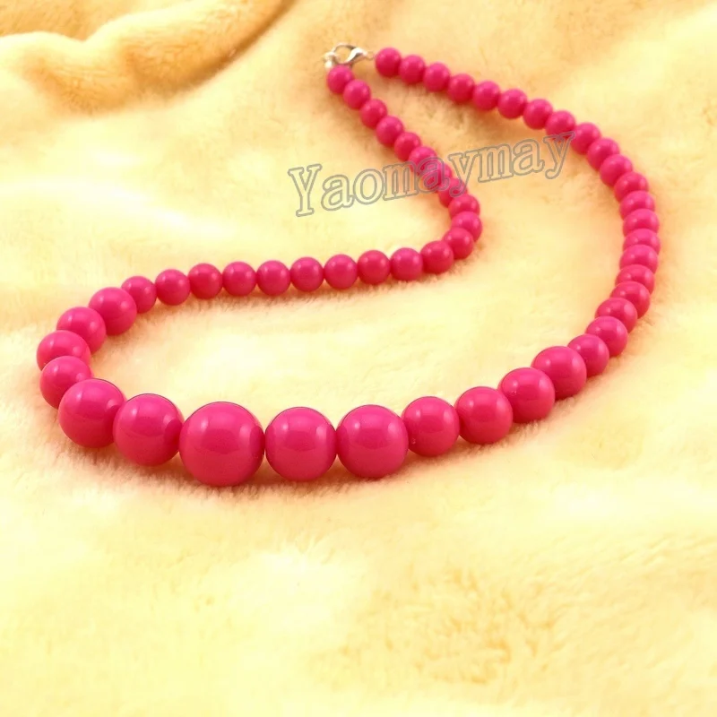 XiaoYaoTYM Multicolor children necklace, acrylic necklace mixed color, beaded necklace for promotion