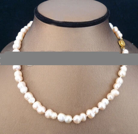 

huij 001486 Peanut shaped Baroque FW Cultured Pearls Necklace