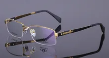 Chashma Pure Titanium Eye Glasses Half Rim Gentlemen Prescription High Quality Optical Eyewear Frame 