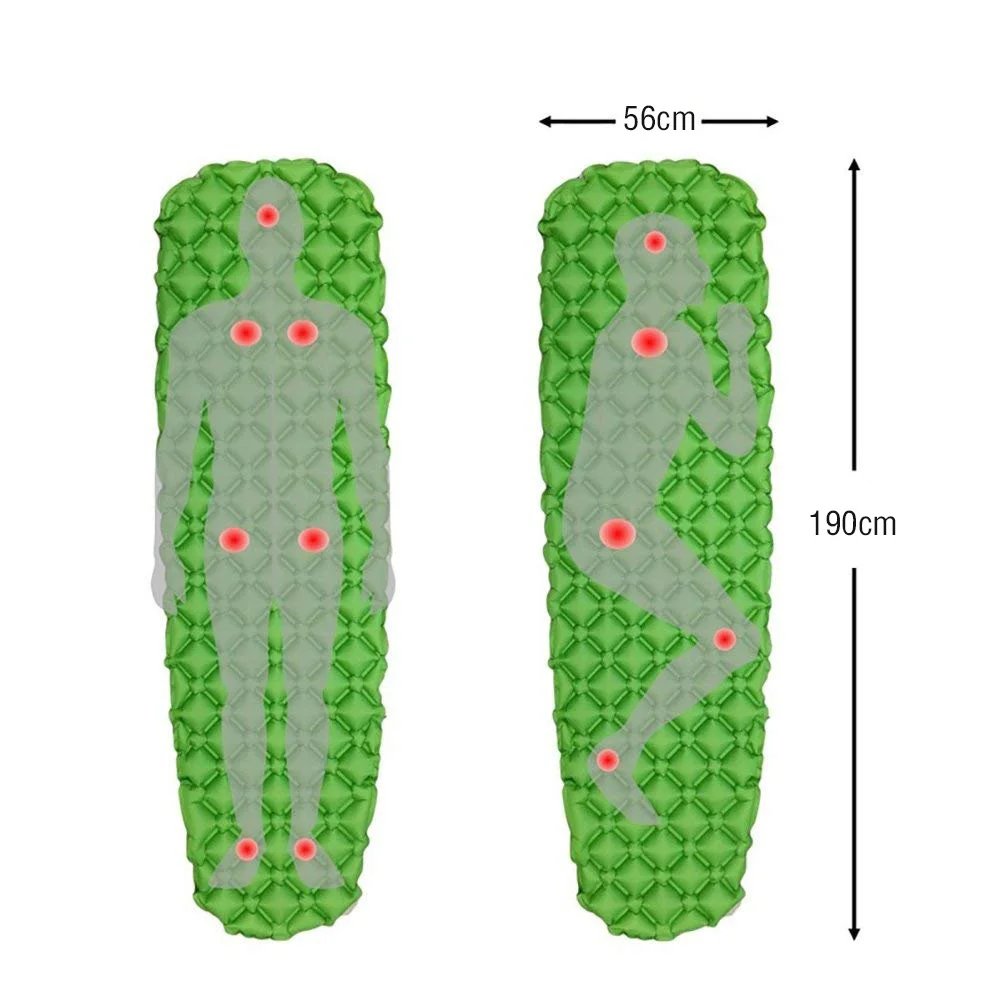 ELOS-Inflatable Sleeping Mat Camping Mattress Inflatable Roll Mat Compact and Moisture Proof for Hiking, Backpacking, Hammock,