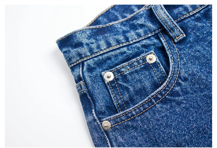 Jeans fashion high waist BF street style broken copper casual jeans ladies trousers (16)