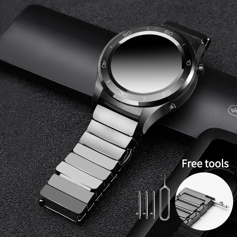 18 мм/20 мм/22 мм керамический ремешок для часов Huawei GT/watch 2 pro /Samsung Gear S3 Lenovo часы 9 /Galaxy