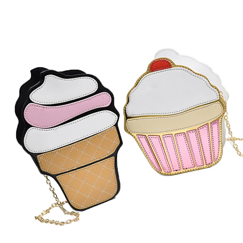 Buy Women's Handbag Leather Cake Ice Cream Bag Pu Leather Cute Candy Colours