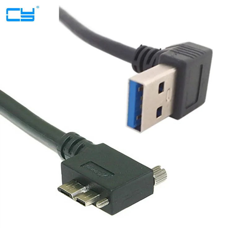 Направления движения под углом 90 градусов USB 3 0 A штекер Micro B прямым фиксирующих