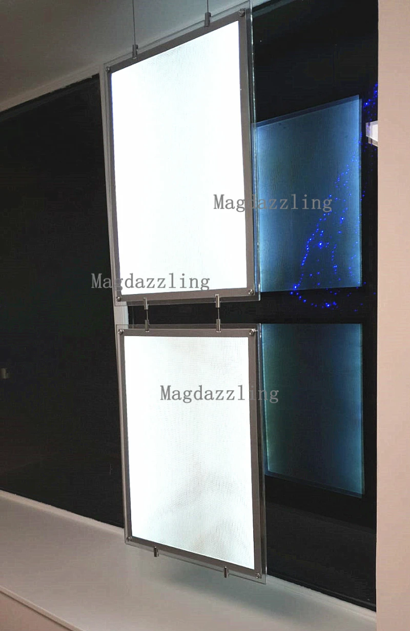 8PCS Single Side A2 Vertical Hanging LED Light Pocket Display System Kits Acrylic Frame for Real Estate Agent/Property center | Лампы и