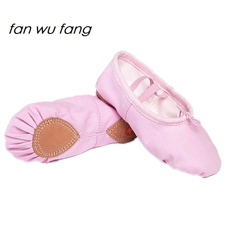 fan wu fang 2017 New Arrival Bright Pink Dance Shoes Ballet Shoes Soft