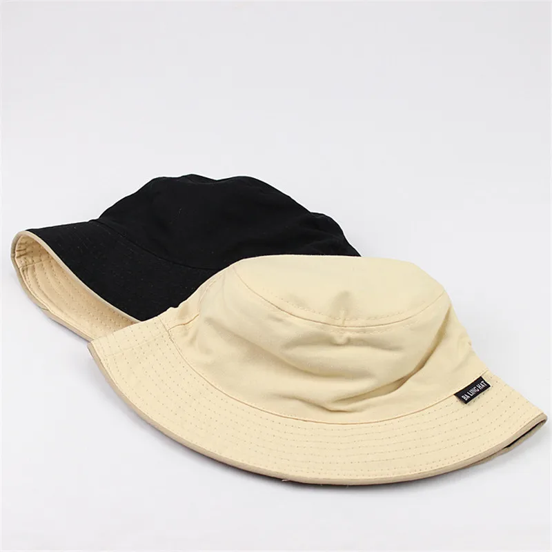 LDSLYJR, хлопок, одноцветная черно-белая Панама, шляпа рыбака, шляпа для путешествий, шляпа от солнца для мужчин и женщин 28 - Цвет: Темно-серый