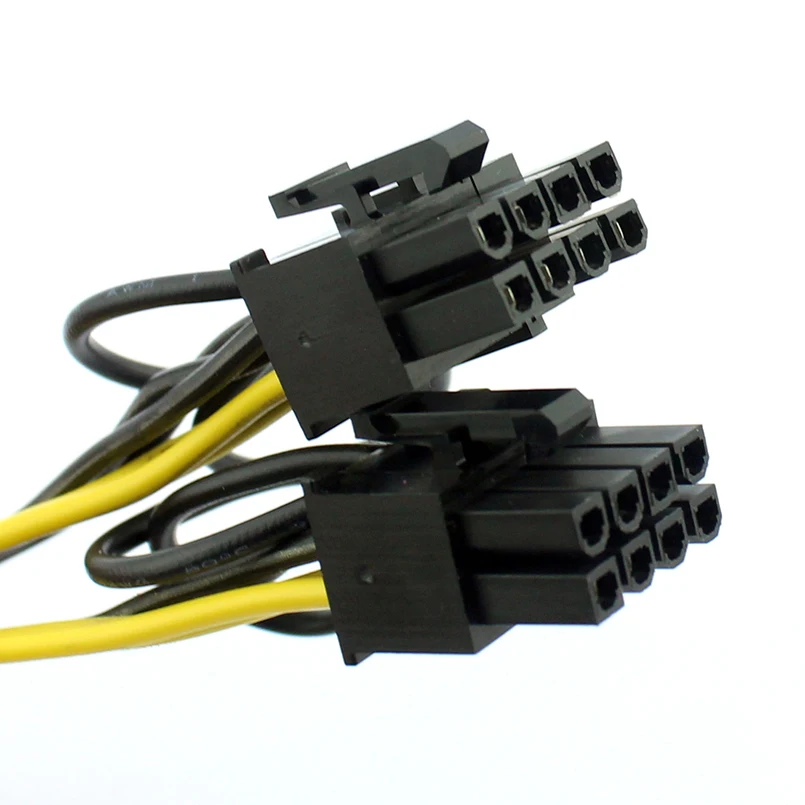 Новый UL 18AWG PCI E 6 контактный разъем на двойной 8pin(6 + 2) 2 Y Сплиттер видеокарта кабель