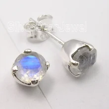 Серьги-гвоздики Chanti International! Серебряный с лунным камнем, перидот и другие камни вариации выбор