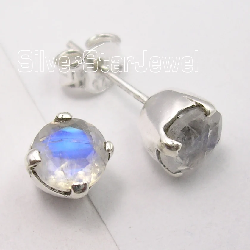 

Chanti International Stud Earrings !! Silver Moonstone, Peridot & Other Stones Variation Choice Variation
