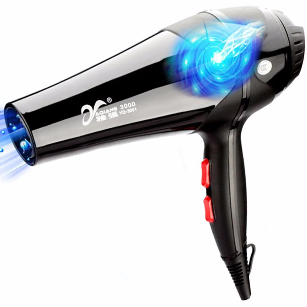 Image Pro 3000W 110 220V Hair Dryer Blue Light Anion Ceramic Ionic Fast Styling Blow Dryer AC Motor Salon Home Use Hair Drier