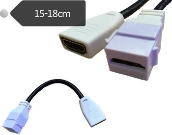 

HDMI Female to Feamale Module Connector Head F/F Adapter Cable for Wall Plate