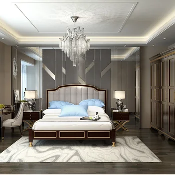 

Antique luxury walnut veneer bed