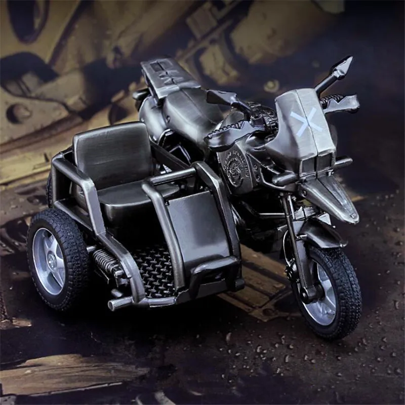  Game PUBG Sidecar Motorcycle Cospaly Costumes Props Alloy Motorbike Model Toy Decoration PlayerUnkn
