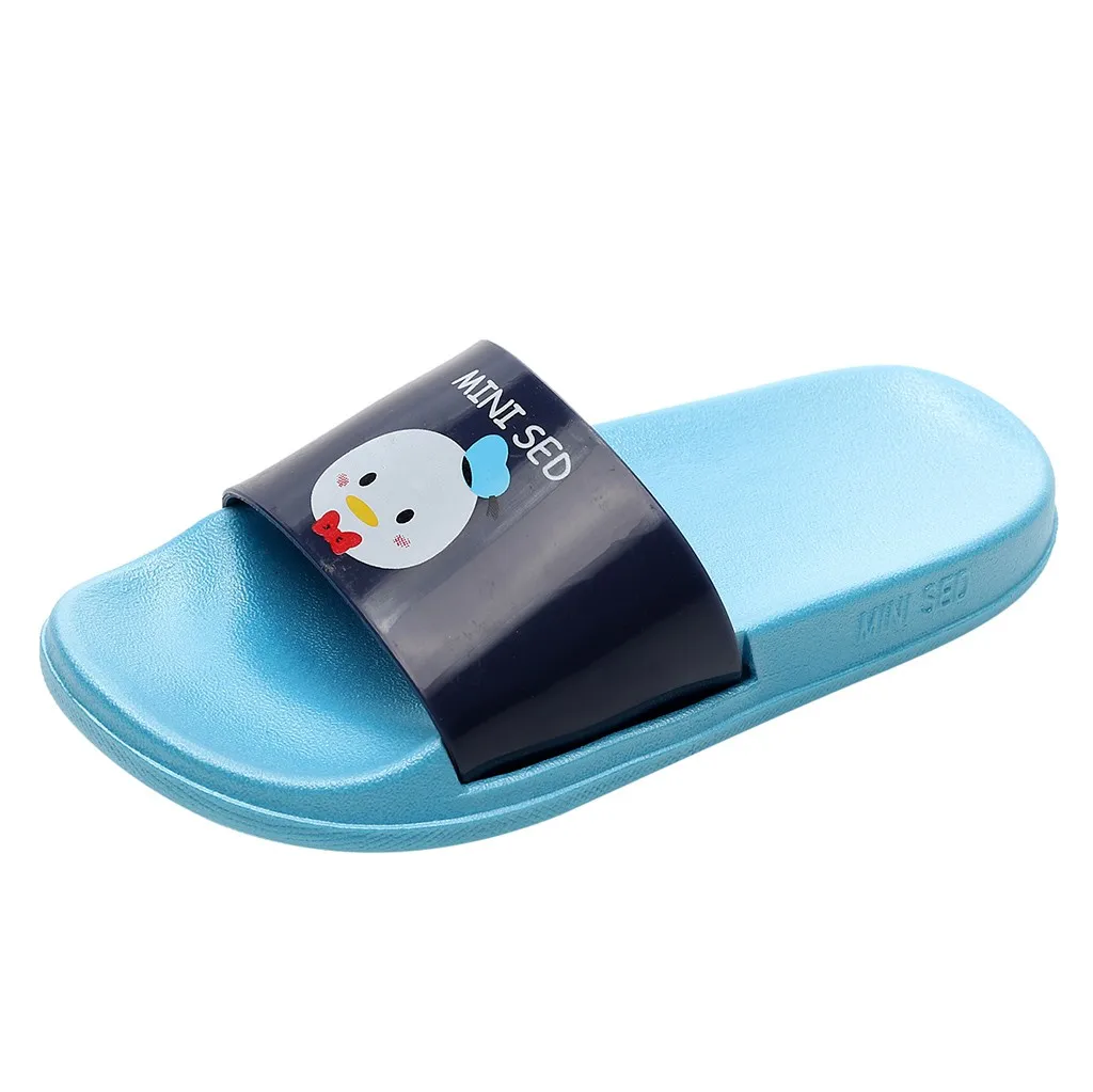 slipper kids girls Toddler Infant Kids Baby Boys Cartoon Duck Animal Print Slipper Sandals Shoes claquettes femme chaussure - Цвет: Blue