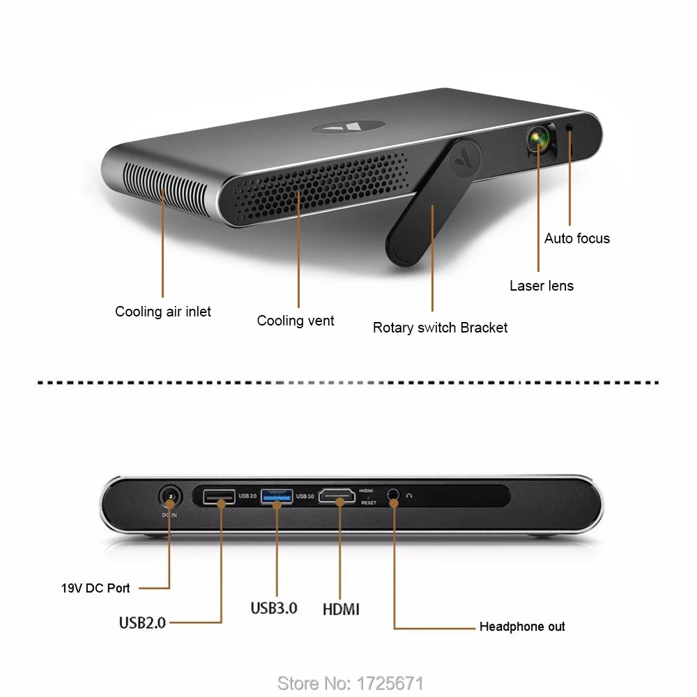 Appotronics A1 Laser Projector XMING M2 Portable 3D Full HD 1080P Android 4.4 1280*800 Bluetooth 700 ANSI Lumen WIFI 300inch