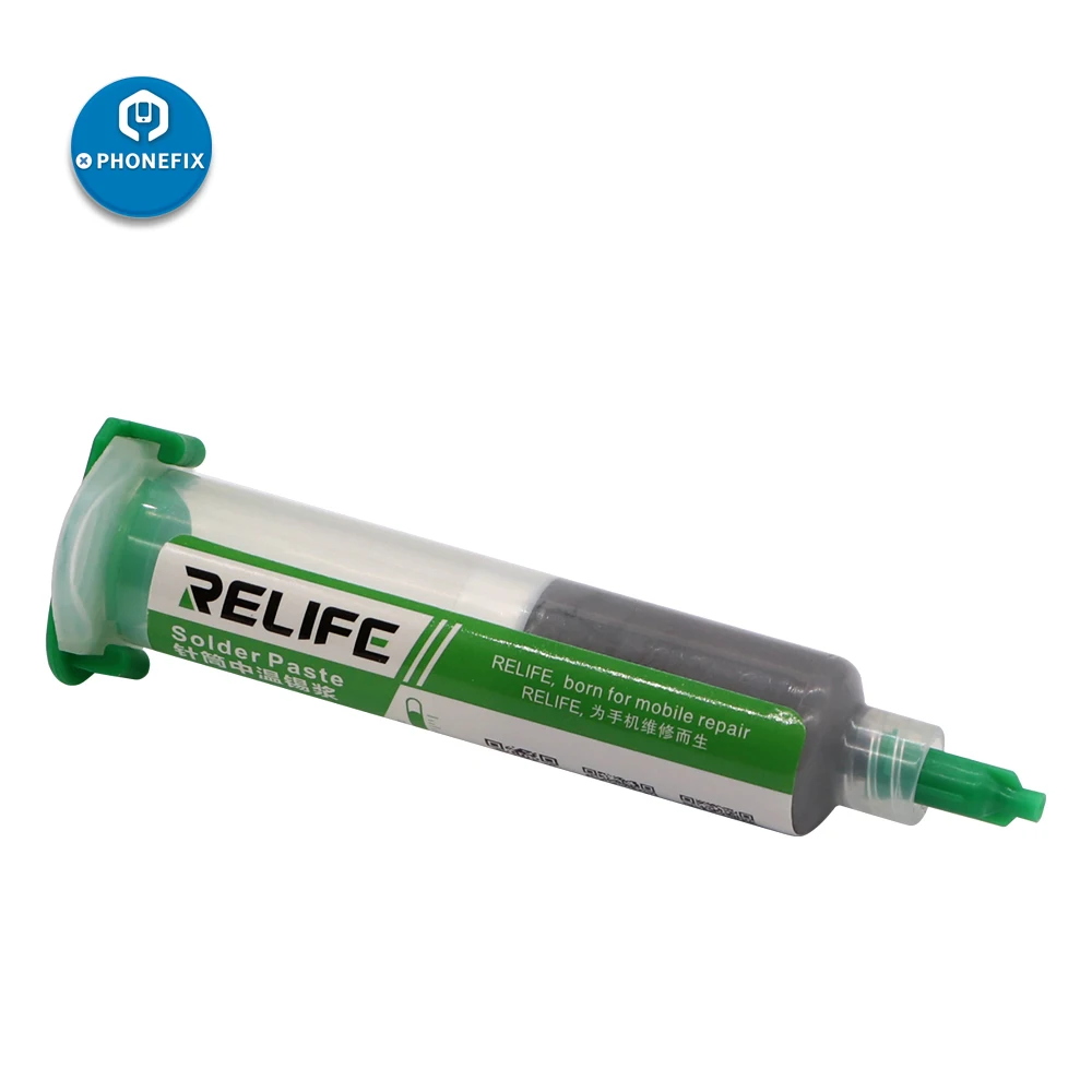 RELIFE RL-403 BGA Solder Paste Flux Syringe 10CC 183 degrees Sn63 20-38um no-clean Soldering Paste stainless steel mig wire