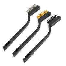 3 шт./компл.) щетки нейлон Медь Сталь кисти очистки Полировка Кисть ржавчины шлифовальные латуни кисть руки набор инструментов