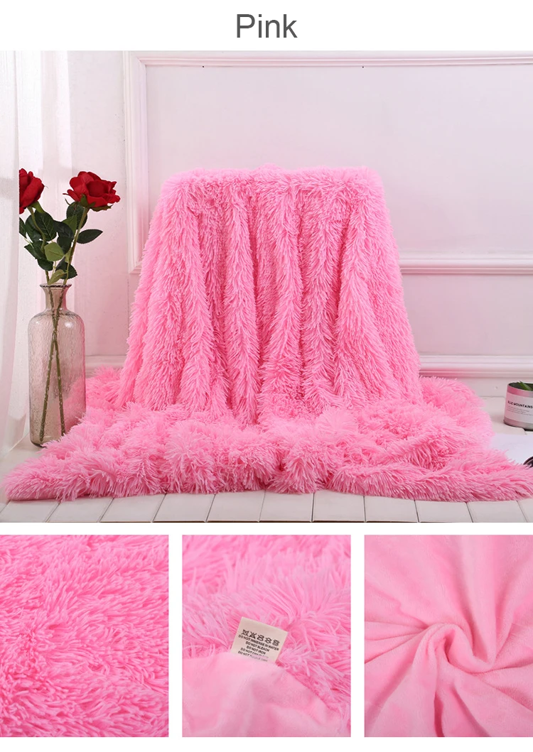 Супер мягкое одеяло длинный мохнатый пушистый мех искусственный мех теплый элегантный уютный с пушистым шерпа плед отель на диван-кровать для дома одеяло