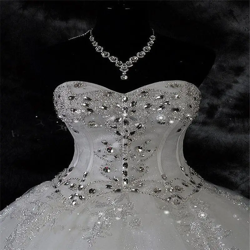 Robe De Mariage/Новое поступление кружевное винтажное платье со стразами большие