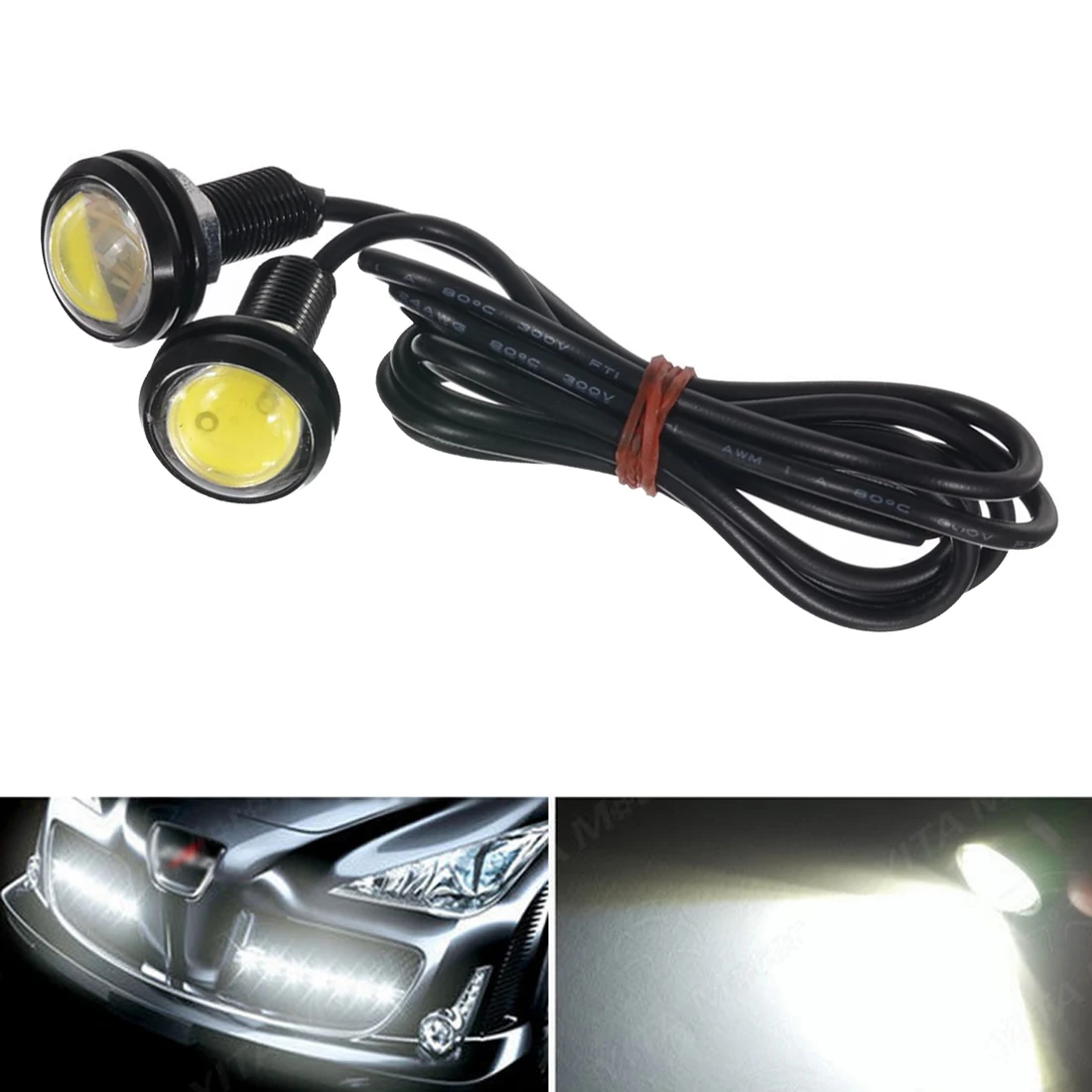 

Tonewan 2Pcs Motorcycle LED License Plate Light Bulb Motocross SMD LED 12V Front Lamp DRL Running Light Turn Signal