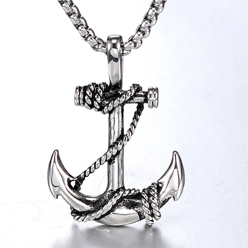 

Yahui Anchor Pendant European and American Domineering Retro Pirate Titanium Steel Pendant Personality Jewelry Customized D14