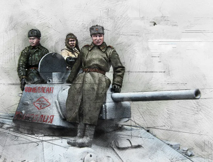 1/35 модельная фигурка из смолы разобранный Неокрашенный комплект S58 | Игрушки и