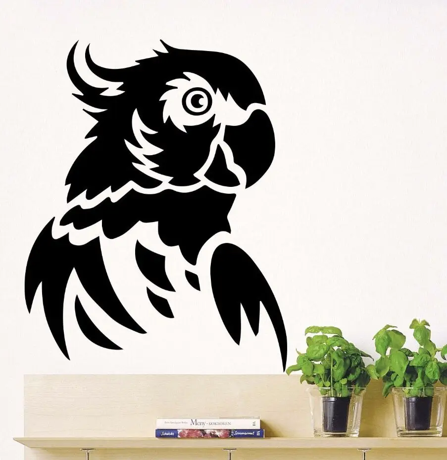 

Home Decor Art Removable Parrot Bird Wall Decal Vinyl Parrot Wall Sticker Home Bedroom Decor Nursery Room Animal Poster AY715