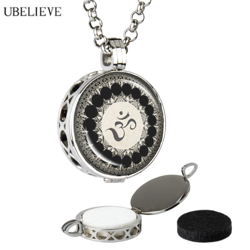 

New Fashion Chiristian Picture Perfume Locket Pendant Stainless Steel Photo Aromatherapy Diffusing Locket Necklace Memorial Gift