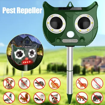 

Solar Ultrasonic Animal Repeller LED Flashing Light Waterproof for Farm Garden Lawn Energia solar Unidad al aire libre BDF99