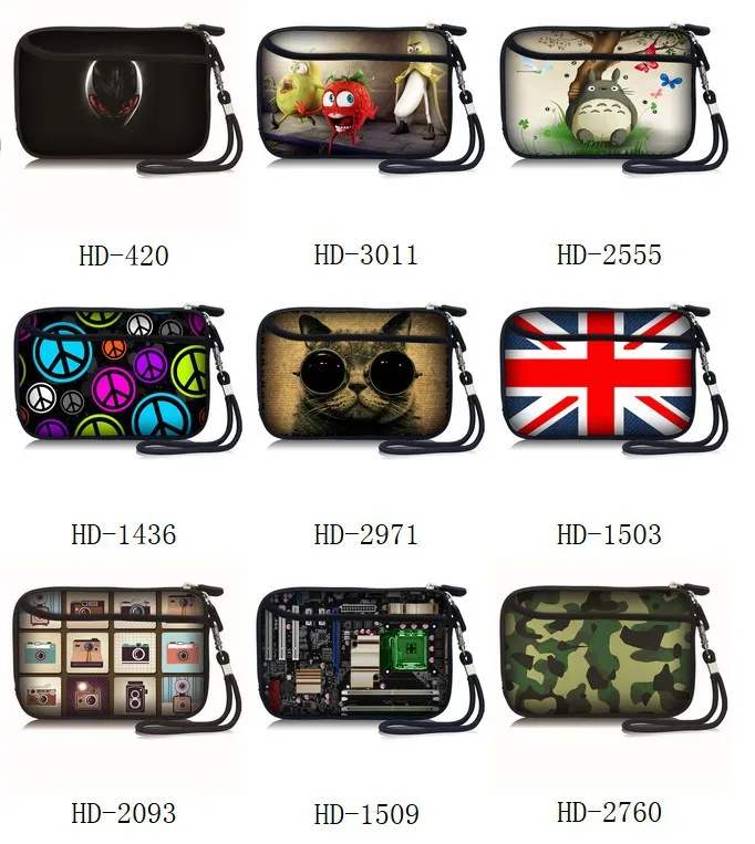 

2.5" 2.5 inch Soft HDD Protector Bag Case NIce Cover for External Hard Drive Disk/Phone/Camera/Mp5 Portable W/ Side Pocket Strap