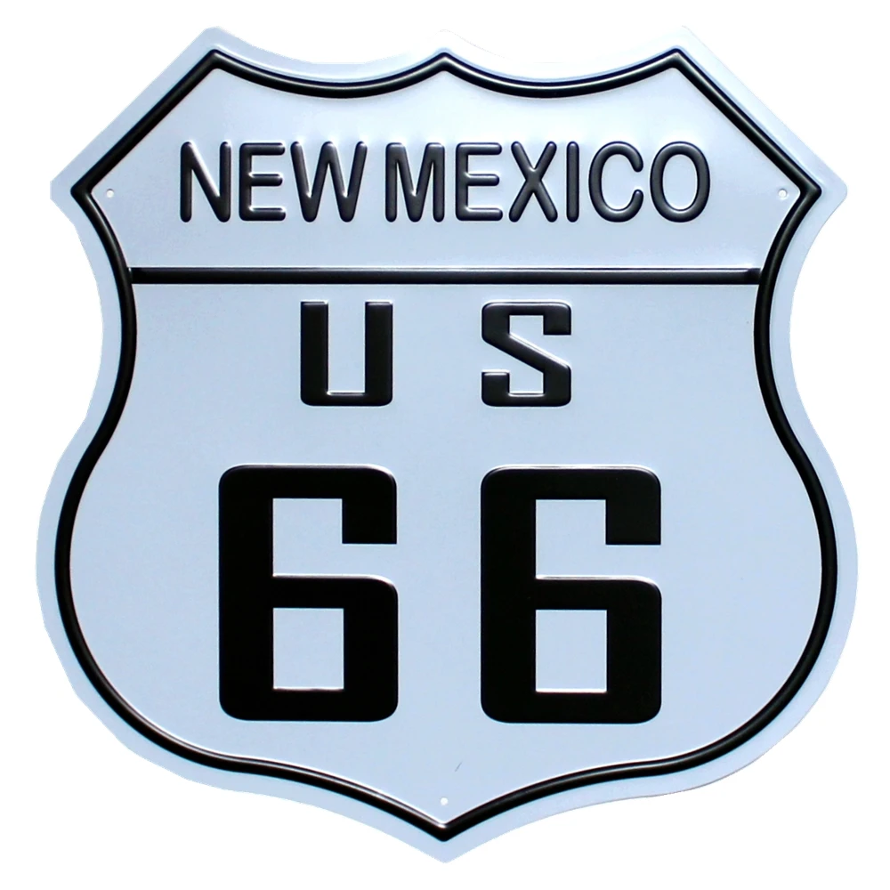 [Mike Decor] New Mexico Us 66 Lrregular Segno Pittura Murale Regalo Retro Wall Plaque Hotel Room Bar Sala Arredamento Negozio Ye-163