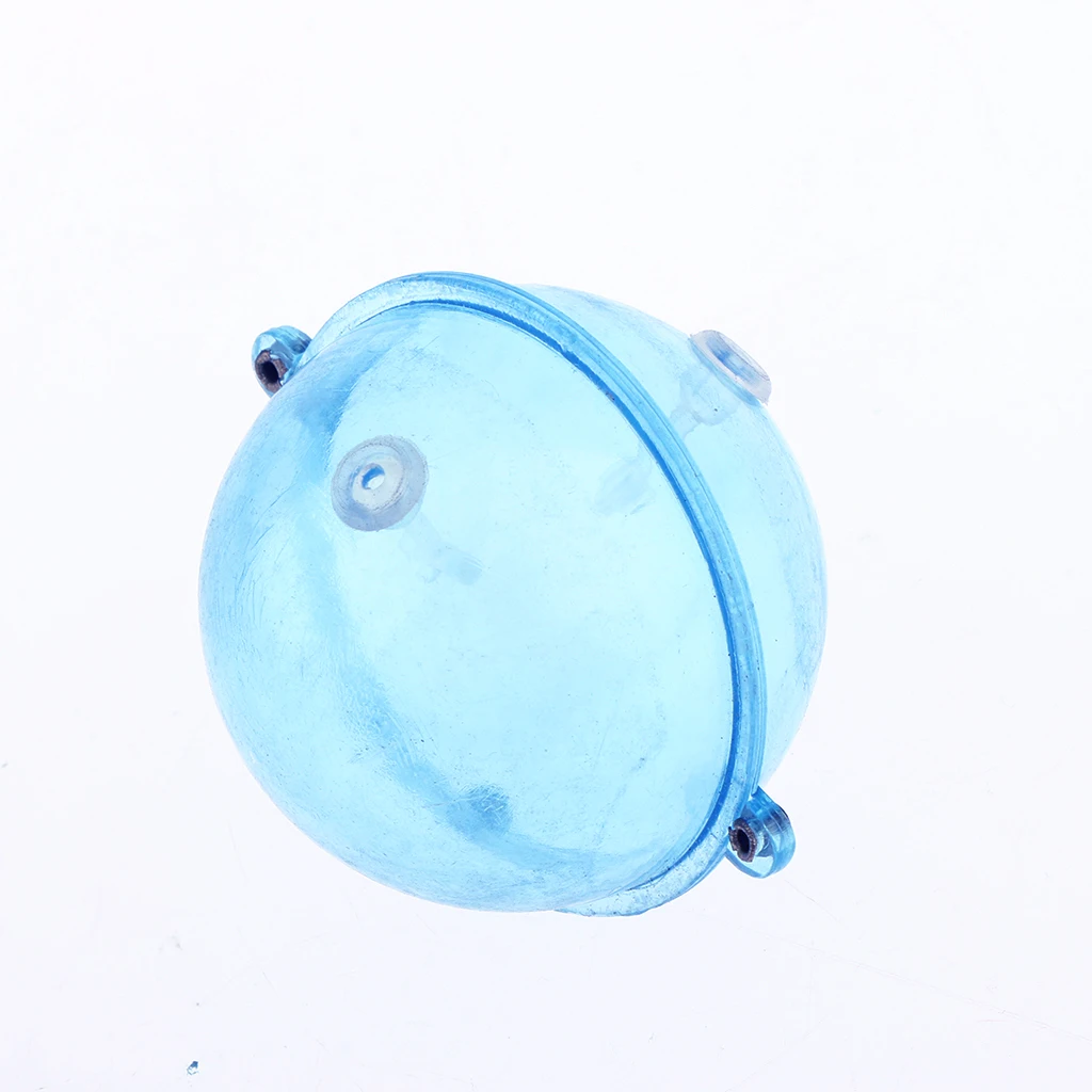 5pcs Fishing Float ABS Plastic Balls Water Ball Bubble Floats Clear Round Fishing Bobber Buoy Airlock Strike Indicators Blue