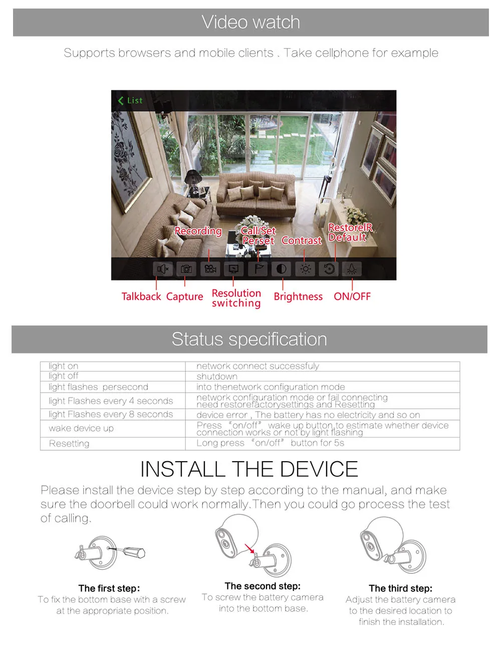 Wistino CCTV HD 960P Wireless IP Camera Battery Wifi Mini IP CameraWeatherproof Outdoor Video Monitor Surveillance Security Camera (7)