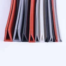1 метр полупрозрачная красная серая черная силиконовая резина u-образная уплотнительная полоса стеклянная металлическая деревянная панель обшивка края двери, окна, защита края