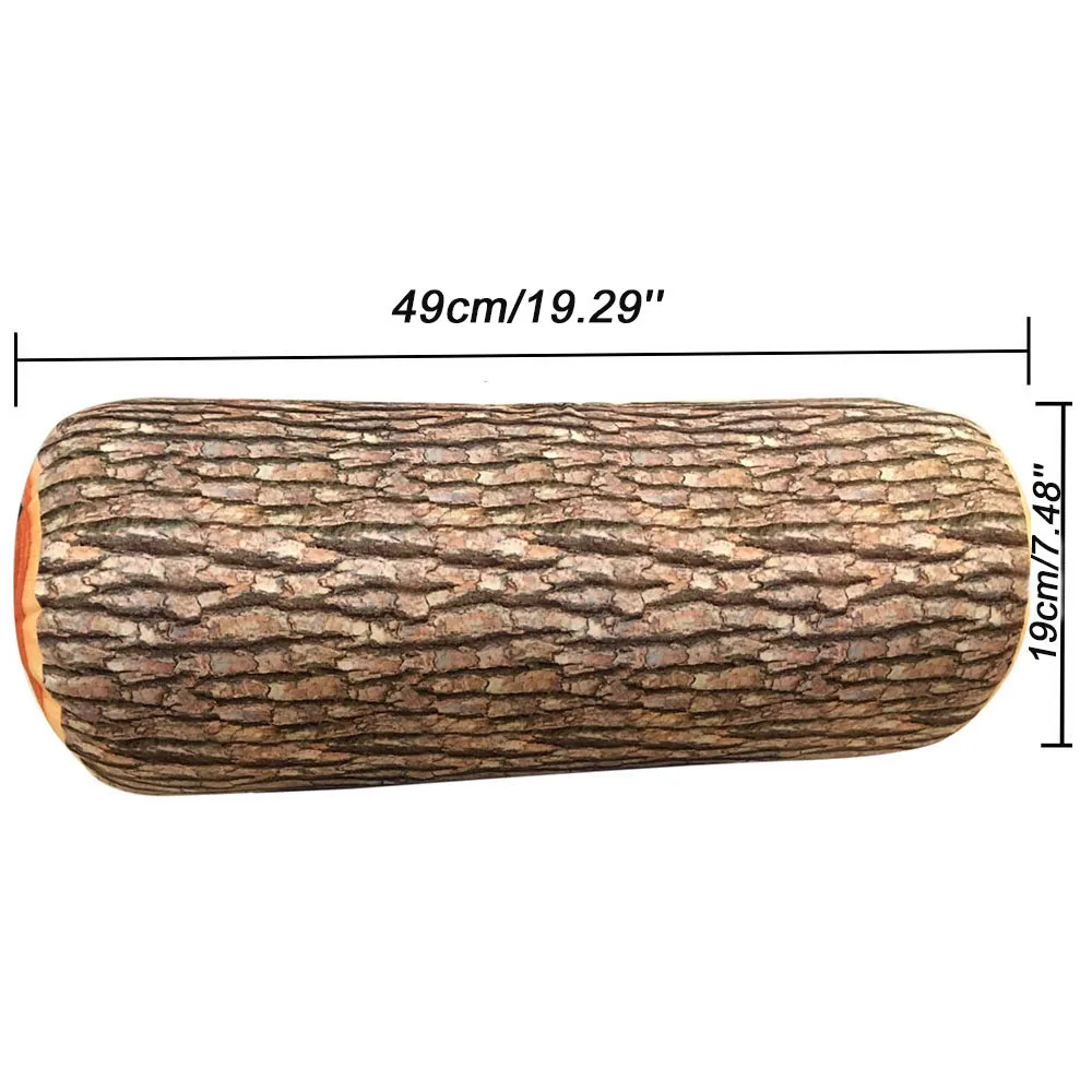 

Nature Wood log 26*9CM Micro Mini Microbead Pillow Roll Neck Pillow Column Pillows Comfortable Pillows for Sleep Home Textile