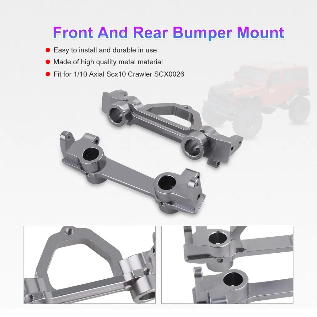 Высокое качество алюминиевый сплав передний и крепление для заднего бампера для 1/10 RC Гусеничный осевой Scx10 гусеничный SCX0026 90022 90035 Hopup запчасти