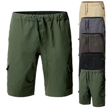 Mens Cargo Shorts Summer Casual Pocket Fitness Shorts Joggers Fashion Men Trousers Sweatpants Short Homme Clothes 6.27