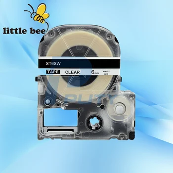 

1Pc Top quality EPSON 6mm label tape LC-2TWN white on clear compatible labelworks/tepra printer