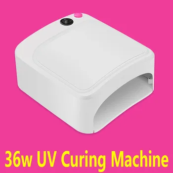 

36W UV Lamp Nail Dryer Salon UV Gel Cure Machine UV Light Feet Care Equipment 3 x 12W UV Tube Bulb 220V-250V EU Plug White Pink