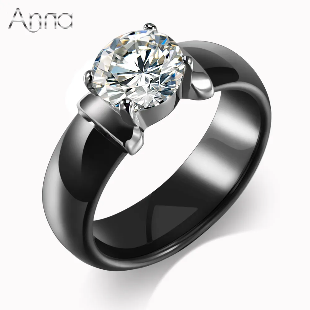 an new arrival ceramic rings for women huge zircon cabochon setting blackwhite ceramic wedding rings cute simple unique design - Huge Wedding Rings an new arrival ceramic rings for women huge zircon cabochon setting blackwhite ceramic wedding rings cute simple unique design - Huge Wedding Rings
