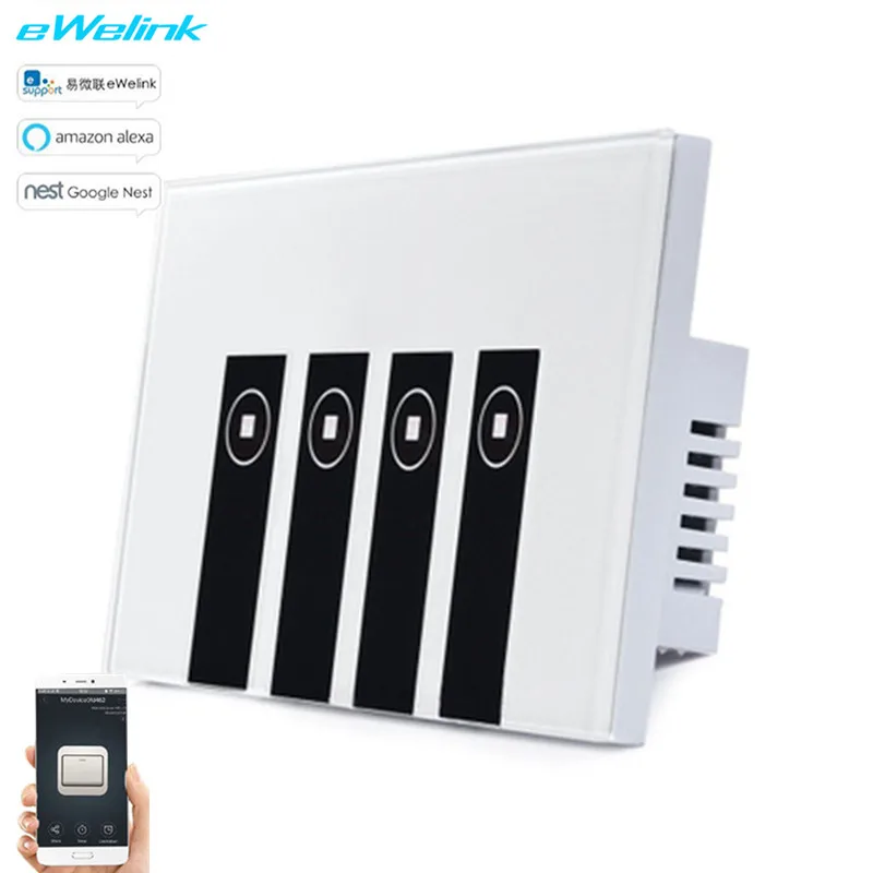 

US Standard 1 2 3 4 Gang Smart wifi Light Switch APP Remote Control Smart Home Wireless Wall Touch Switch