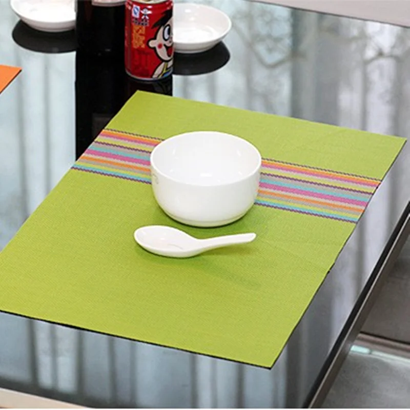 

4PCS High Quality PVC Waterproof Placemat Insulation Mat Table Pad Coaster Kitchen Dining Decor,Free Shipping.