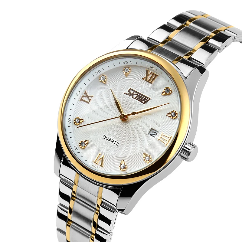 SKMEI Мужские Бизнес Кварцевые часы классические из нержавеющей стали Relogio Masculino ролевые часы мужские часы лучший бренд класса люкс