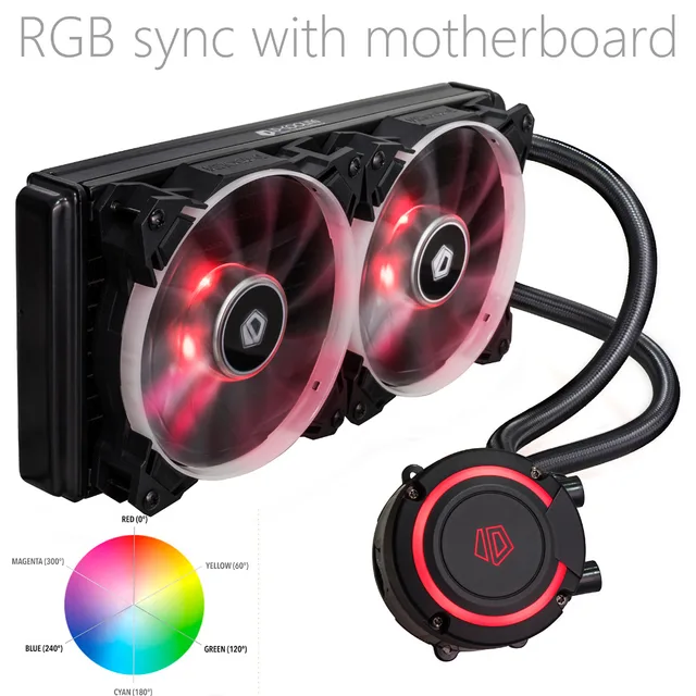 ID COOLING AURAFLOW 240 RGB SYNC AIO Water Cooler with 240mm Radiator