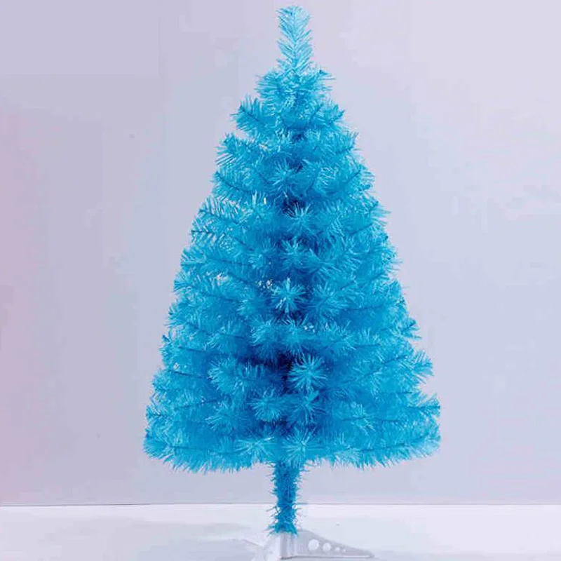 60 см Голубое озеро маленькие елки для рождества ПВХ Высокое качество домашний стол украшения поставки экологически чистые SMAS дерево