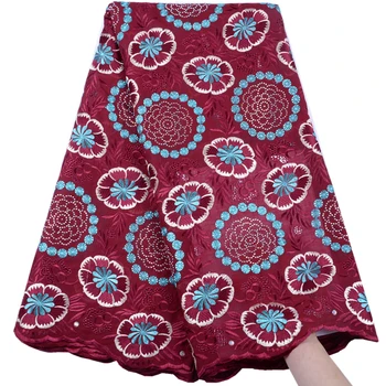

Nigerian Lace Fabrics African Swiss Voile Lace High Quality Swiss Voile Lace in Switzerland For Wedding Purple White Wine 1517B
