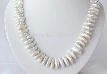 

AA 004093 stunning big 20mm baroque white freshwater cultured pearl necklace