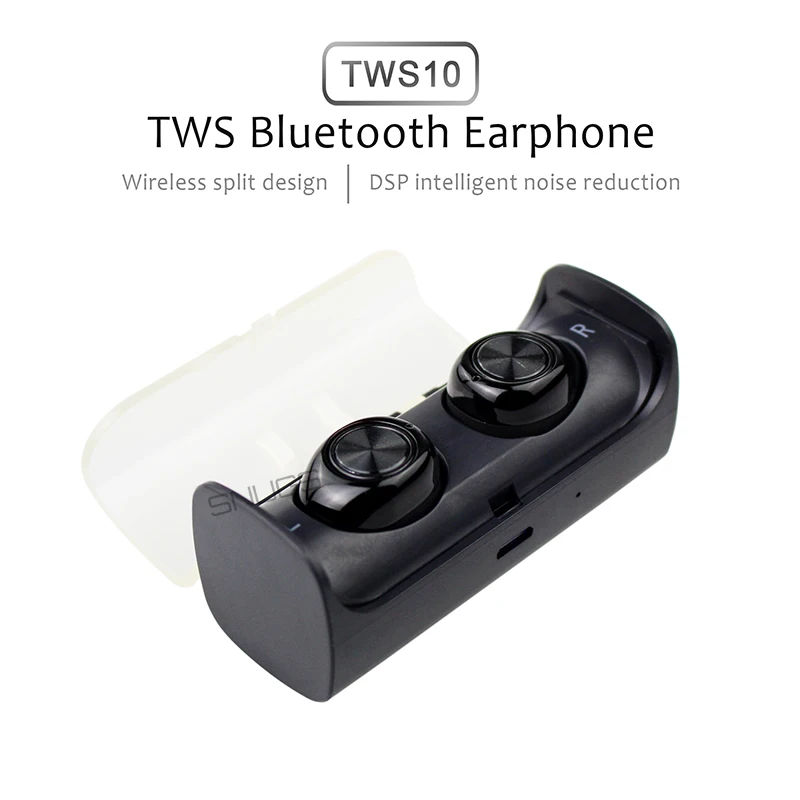 Двойные Bluetooth наушники Ersuki TWS10 настоящая Беспроводная мини стереогарнитура с