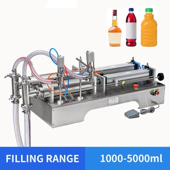 

OLOEY 1000-5000ml Double Head Liquid or Softdrink Pneumatic Filling Machine